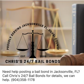 Chris's 24/7 Bail Bonds - Chrs's 24/7 Bail Bonds. Bail bond services in Jacksonville, Fl. - Bail Bondsmen Near Me - Jacksonville, Florida Chris's 24/7 Bail Bonds - Chrs's 24/7 Bail Bonds. Bail bond services in Jacksonville, Fl. - Bail Bondsmen Near Me - Jacksonville, Florida