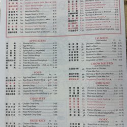 Happy Dragon - Menu