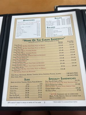 Menu photo 3 Cafe Havana Bradenton, FL