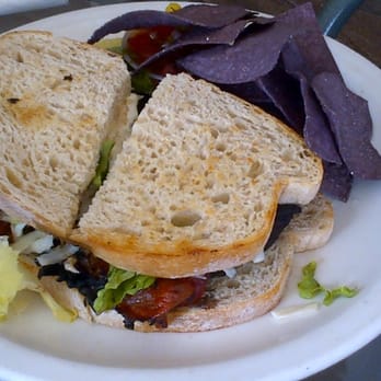 Catskill Mountain Country Store - Windham - Eggplant and mushroom sandwich on peasant bread with side of salsa and chips! - Breakfast & Brunch Near Me - Windham, New York Catskill Mountain Country Store - Windham - Eggplant and mushroom sandwich on peasant bread with side of salsa and chips! - Breakfast & Brunch Near Me - Windham, New York