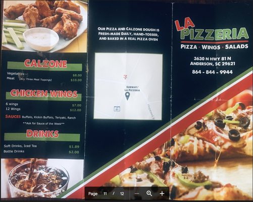 Menu photo 1 La Pizzeria Anderson, SC