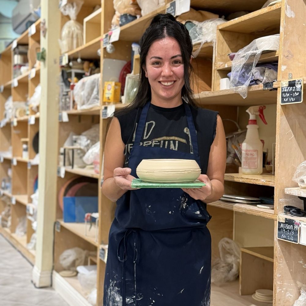 Clay Play & Arts - Me with my master piece - Paint-Your-Own Pottery Near Me - Northridge, California