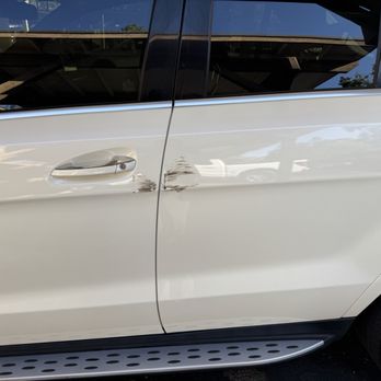 M3 Finish Mobile Detailing - Scuffed paint from sideswipe (before) - Auto Detailing Near Me - Chino, California
