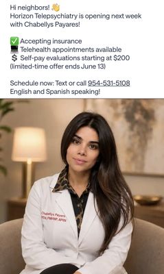 Horizon telepsychiatry on Yelp