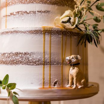 Frost It Cakery - a dog figurine on a tiered cake - Bakeries Near Me - Thousand Oaks, California Frost It Cakery - a dog figurine on a tiered cake - Bakeries Near Me - Thousand Oaks, California