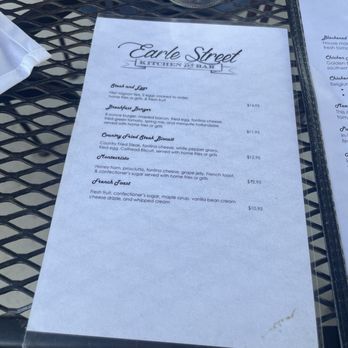 Earle Street Kitchen and Bar - Brunch menu - Bars Near Me - Anderson, South Carolina