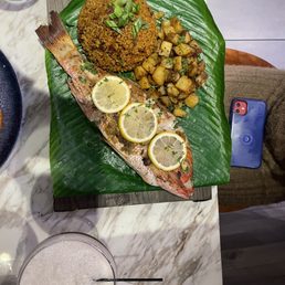 Snapper and Jollof rice Snapper and Jollof rice
