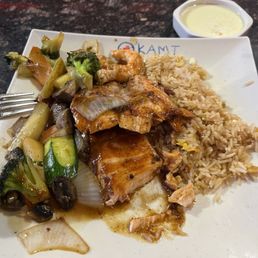 Hibachi salmon Hibachi salmon