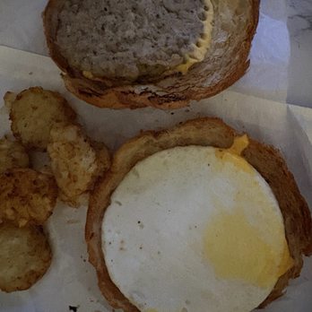 Dunkin' - Croissant Sausage, Egg and Cheese, Hash Browns - Donuts Near Me - Northridge, California