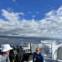 Big Island Divers - Kona coastline. Diving boat