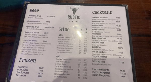 Menu photo 1 Rustic Cantina Vian, OK Menu photo 1 Rustic Cantina Vian, OK