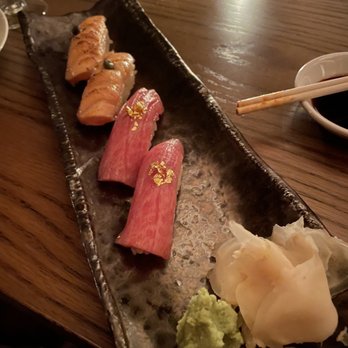 BondST - Seared Salmon Belly nigiri and tuna otoro nigiri - Japanese Near Me - New York, New York BondST - Seared Salmon Belly nigiri and tuna otoro nigiri - Japanese Near Me - New York, New York