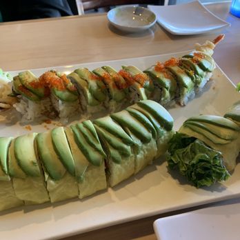 Katana Sushi & Sake - Green dragon and vegan green dragon - Japanese Near Me - Sunnyvale, California Katana Sushi & Sake - Green dragon and vegan green dragon - Japanese Near Me - Sunnyvale, California