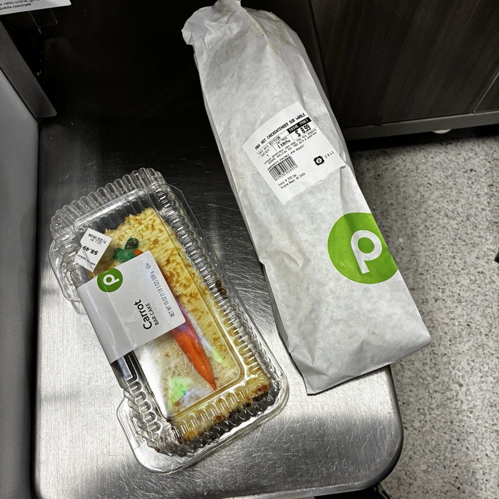 Publix - Got a delicious sub and a large piece of carrot cake - Grocery Near Me - Virginia Beach, Virginia Publix - Got a delicious sub and a large piece of carrot cake - Grocery Near Me - Virginia Beach, Virginia