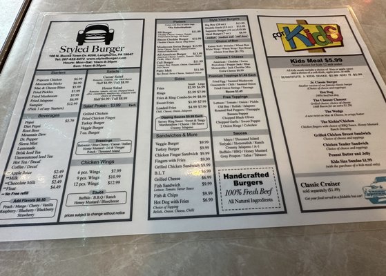 Menu photo 4 Styled Burger Langhorne, PA
