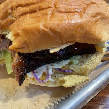 The Garden - I LOVE bbq  and this brisket sandwich is SO GOOD!!  Tender & great flavor. Tasty bbq sauce. You don't even care if it gets on your face! - Beer Gardens Near Me - Napa, California