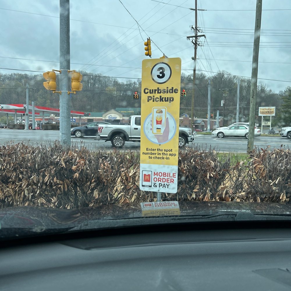 McDonald's - a sign on the windshield of a car - Burgers Near Me - Nashville, Tennessee