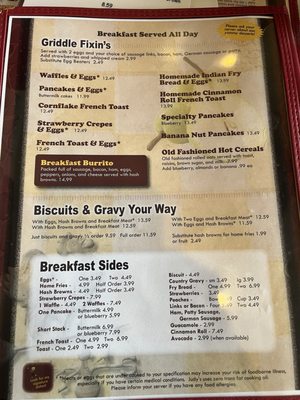 Menu photo 4 Judy's Country Kitchen Centralia, WA
