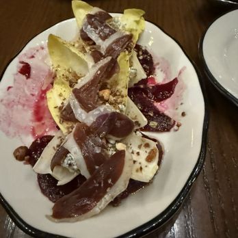 Pat & Betty - Beet salad with Gorgonzola and duck prosciutto. Yummmmm - Canadian (New) Near Me - Calgary, Alberta Pat & Betty - Beet salad with Gorgonzola and duck prosciutto. Yummmmm - Canadian (New) Near Me - Calgary, Alberta