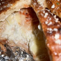 La Nova Pizzeria - Inside cheese calzone