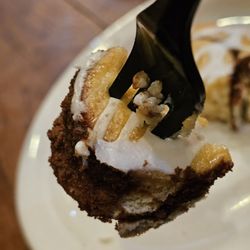 Mill Mountain Coffee & Tea - A fork with a piece of the cinnamon roll.