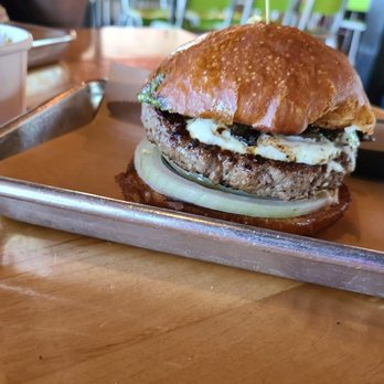 Hopdoddy Burger Bar - Magic Shroom burger, no tamotes, no lettuce - Burgers Near Me - Austin, Texas