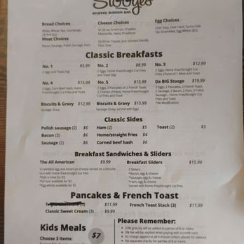Stooges - Brunch menu side 2 - American Near Me - Lockport, New York