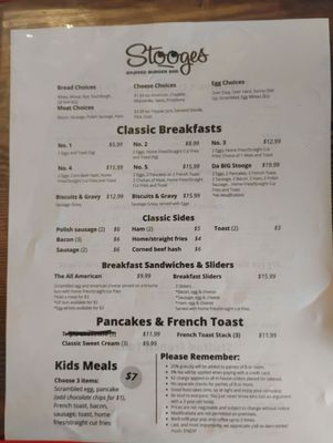 Menu photo 4 Stooges Lockport, NY