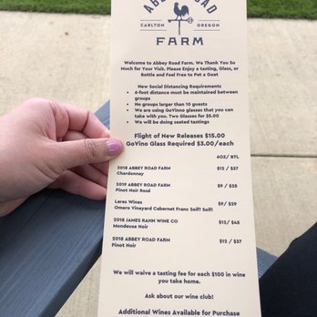 Abbey Road Farm - Tasting Menu May 2020 - Bed & Breakfast Near Me - Carlton, Oregon Abbey Road Farm - Tasting Menu May 2020 - Bed & Breakfast Near Me - Carlton, Oregon