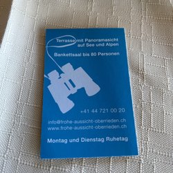 Restaurant Frohe Aussicht - Business card