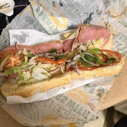 Subway - This sub should have banana peppers and mayonnaise. Again, bread so hard, we trashed it.