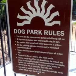 Hohokam Park - Dog park rules