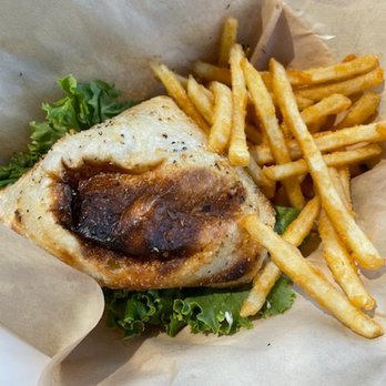 Rickety Cricket Brewing - Classic Chicken Sandwich on pizza dough buns - Pizza Near Me - Kingman, Arizona