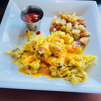 Wild River Grille - Cheese and bacon scramble, kids option, Mother's Day brunch - New American Near Me - Reno, Nevada Wild River Grille - Cheese and bacon scramble, kids option, Mother's Day brunch - New American Near Me - Reno, Nevada
