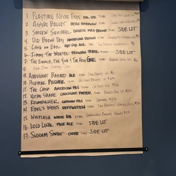The Side Lot - Their current offerings, as of 1/24/16 - Lounges Near Me - Wauconda, Illinois The Side Lot - Their current offerings, as of 1/24/16 - Lounges Near Me - Wauconda, Illinois