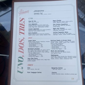 The Hideaway - New Lunch menu - Steakhouses Near Me - Beverly Hills, California