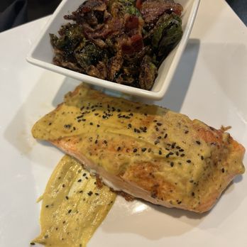 SaltRock Brewing - Maple Dijon Salmon & bacon Brussels - Breweries Near Me - Lansing, Michigan