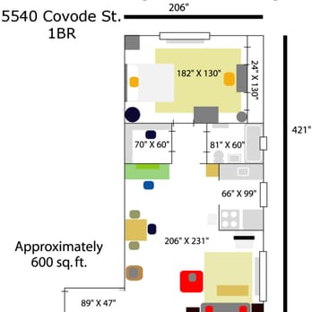 Forward Management - Forward Management's 5540 Covode St. Property (Squirrel Hill) - 1 Bedroom Layout - Property Management Near Me - Pittsburgh, Pennsylvania