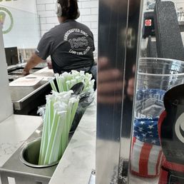 One of the juice it up employee she literally put her dirty cellphone on top of the prep table One of the juice it up employee she literally put her dirty cellphone on top of the prep table