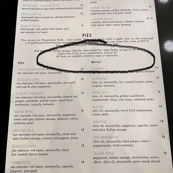 Copaneazi’s Pizzeria - Menu. Note: anything on the pizza menu can be made vegan! - Cocktail Bars Near Me - Tulsa, Oklahoma