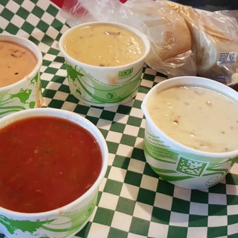 Pike Place Chowder - Sampler. New England, Market, Seafood, and Manhattan chowders. - Seafood Near Me - Seattle, Washington