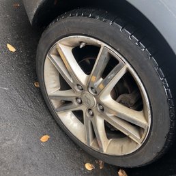 This was my tire when it had a hole in the rim causing major issues This was my tire when it had a hole in the rim causing major issues