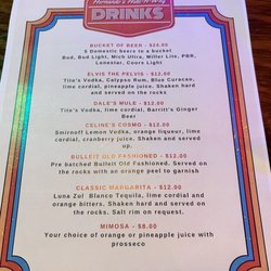 Hernando’s Hide-A-Way - Menu