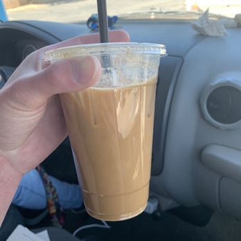 Cafe Agape - Large iced gingerbread latte with almondmilk! - Coffee & Tea Near Me - Beaumont, California