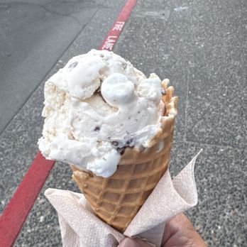 Zinger's Homemade Ice Cream - Scoop of s'more, on a homemade waffle cone. Perfect for a summer day! - Ice Cream & Frozen Yogurt Near Me - Seaside, Oregon Zinger's Homemade Ice Cream - Scoop of s'more, on a homemade waffle cone. Perfect for a summer day! - Ice Cream & Frozen Yogurt Near Me - Seaside, Oregon