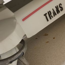 Broken ER bed and floor with hazardous waste Broken ER bed and floor with hazardous waste