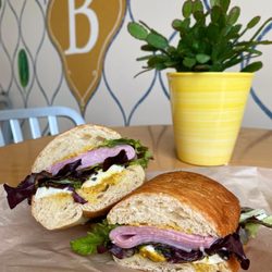 B Muse Cafe - Ham and Brie sandwich