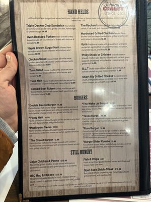 Menu photo 6 Johnny's Chalet Warwick, RI