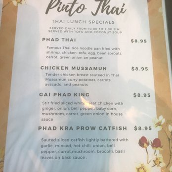 Pinto Thai - Menu - Thai Near Me - Chelsea, Alabama Pinto Thai - Menu - Thai Near Me - Chelsea, Alabama