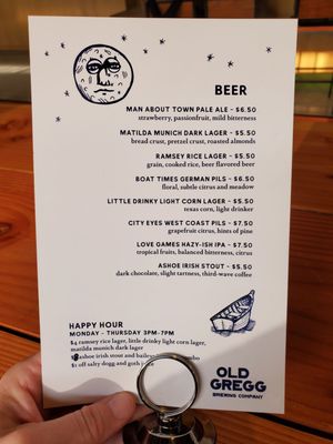 Menu photo 6 Old Gregg Brewing Company Pflugerville, TX Menu photo 6 Old Gregg Brewing Company Pflugerville, TX